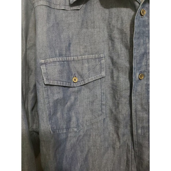 Guess Long Sleeve Shirt, Dark Blue, Size XXL - Picture 4 of 6